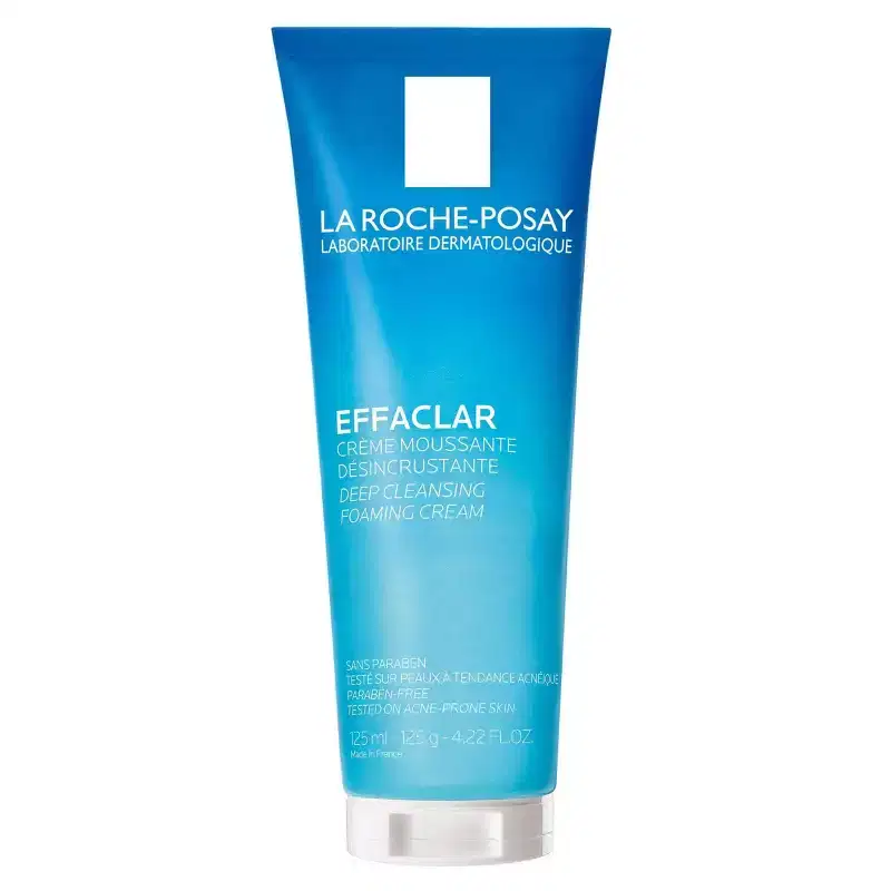 La Roche Posay Effaclar Deep Cleansing Foaming Cream Face Cleanser - Unscented - 4.2oz: Combination Skin, Oil Control