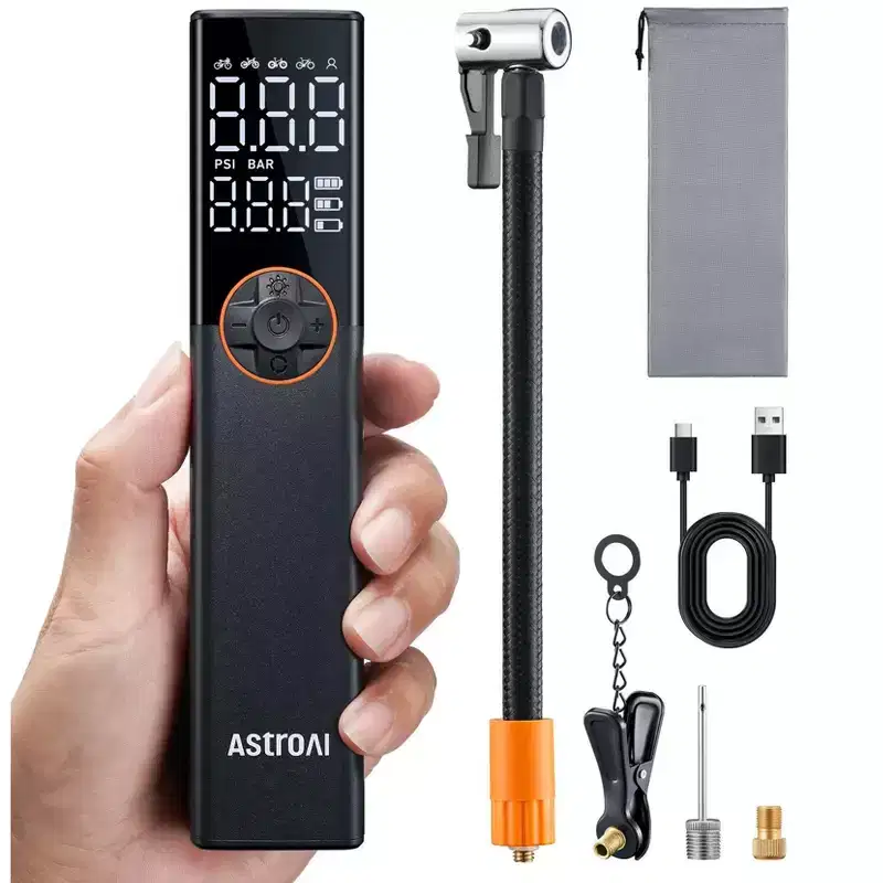 AstroAI L8 Electric Bike Pump, 150 PSI Bicycle Tire Inflator, E-Bike Air Pump