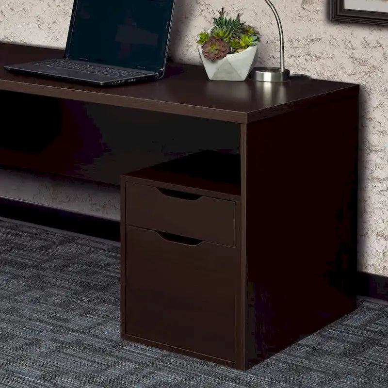 Freestanding Box File Pedestal with No Tools Assembly