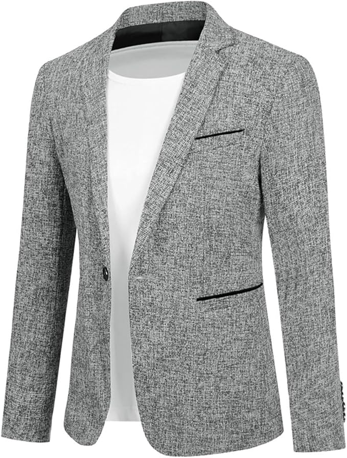 Men's Sporty Cotton Blazer �C Slim Fit Casual Suit Jacket
