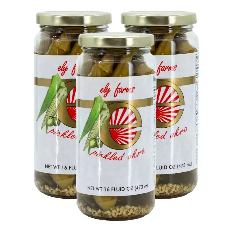 Ely Farms 12 oz Pickled Okra - Pack of 3