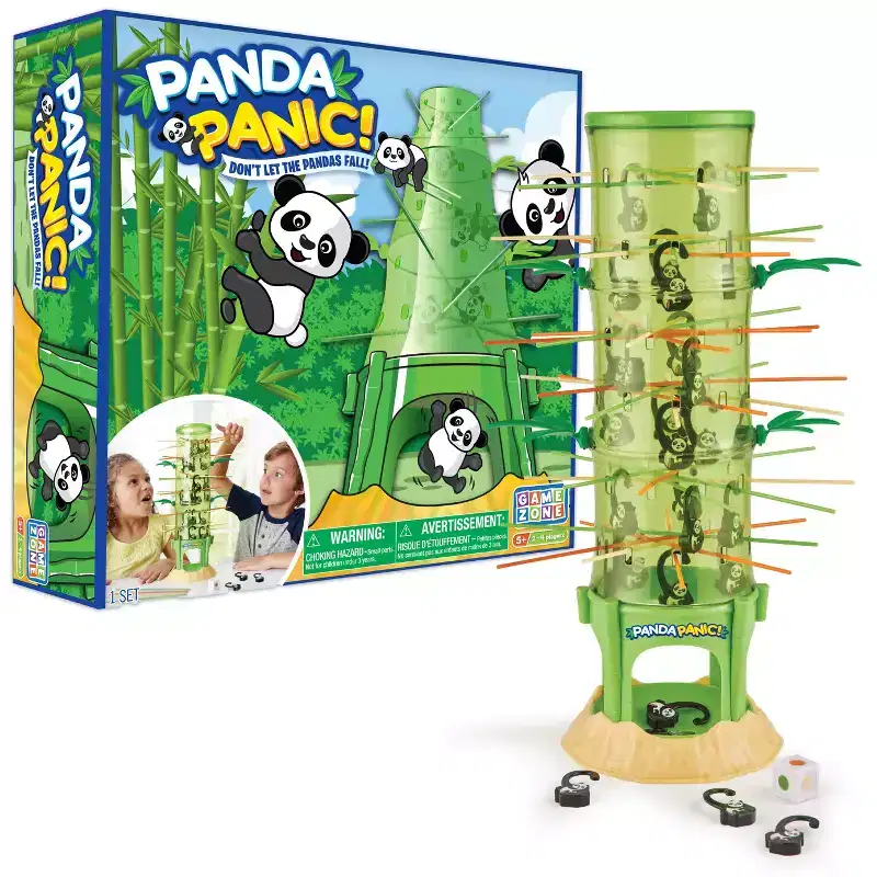 Game Zone Panda Panic - Test Your Skills in This Exciting Dexterity Challenge! - Hilarious Balancing Game for 2-4 Players Ages 5+