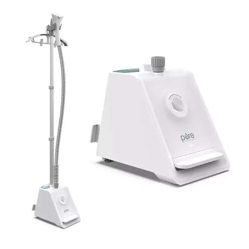 Pure Enrichment PureSteam Pro Upright Clothes Steamer with Half Gallon Tank and 4 Heat Levels - White: Garment Steamer, 60 Min Steam Time, 1500W