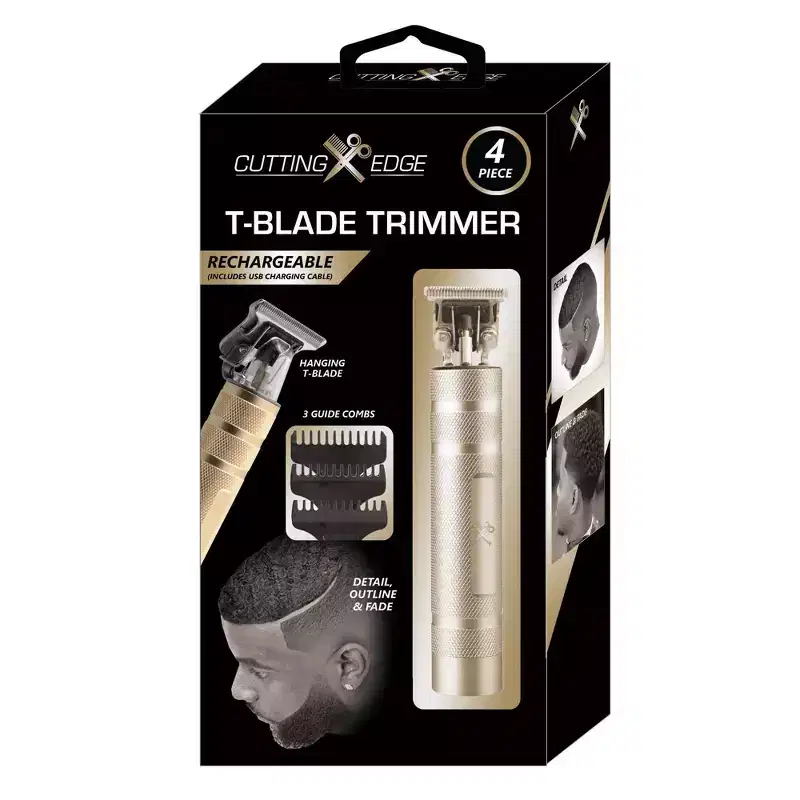 The Cutting Edge T-Blade Hair & Beard Trimmer: Battery-Powered, All Hair Types, Recommended For All Skin Types