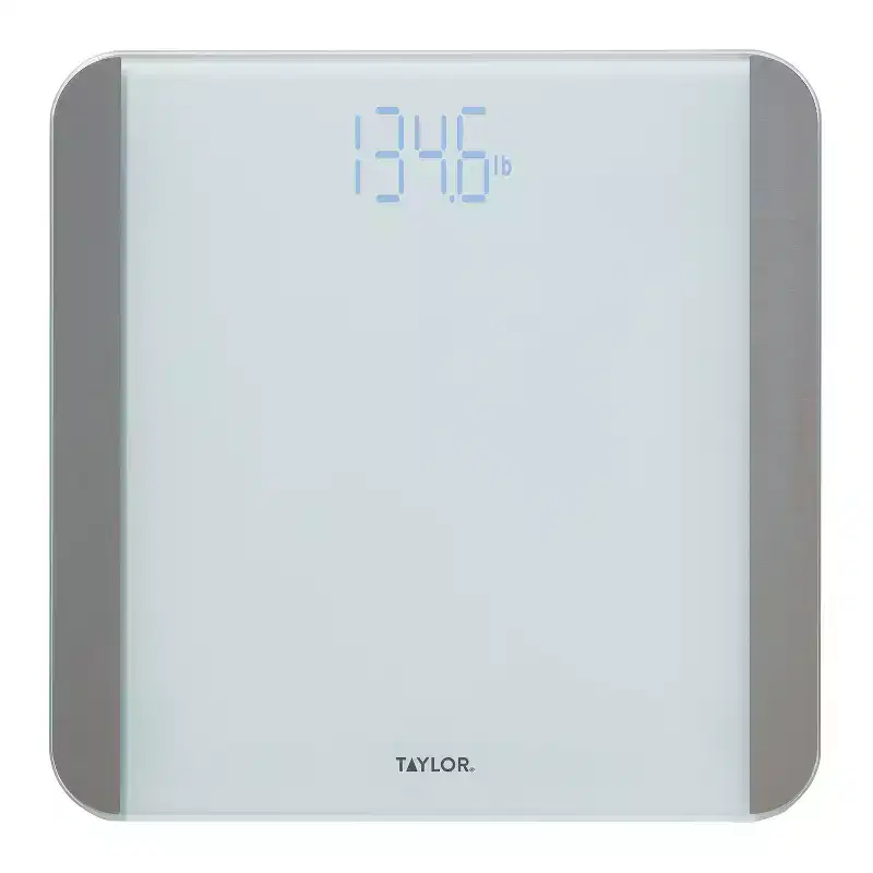 Taylor Precision Products Digital Motion Sensor Bathroom Scale, White, 440-Lb. Capacity