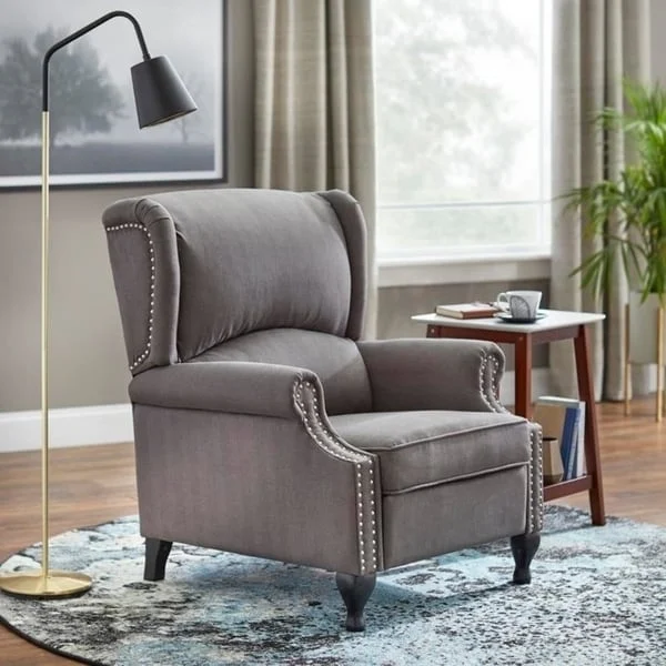 Upholstered Wing Recliner Chair