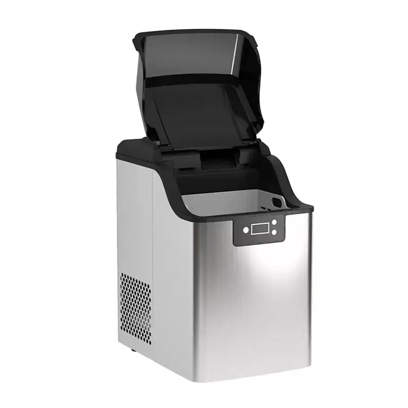 COZONY Ice Machine, 44 lbs/24h Stainless Steel Ice Maker, Self-Cleaning with Timer, 3qt Reservoir for Home, Office, RV and Bar