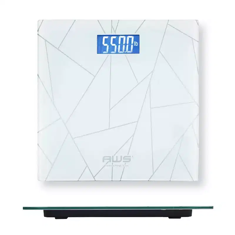 American Weigh Scales Form Series High Precision & Accuracy Digital Bathroom Body Weight Scale, 550lb Capacity