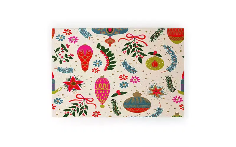 Emanuela Carratoni Christmas Vintage Decorations Welcome Mat -Society6