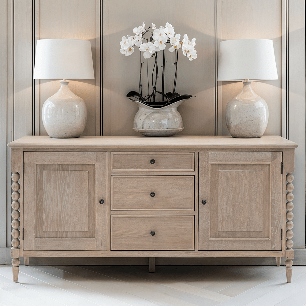 2 Door 3 Drawer Oak Sideboard