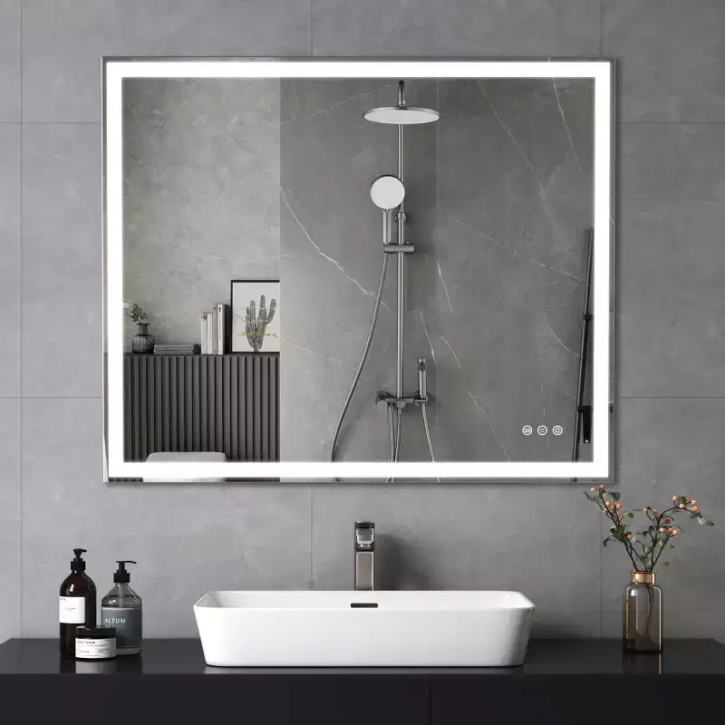 30x36 LED Bathroom Vanity Mirror Wall Mounted Adjustable Lighting Anti-Fog Touch Switch