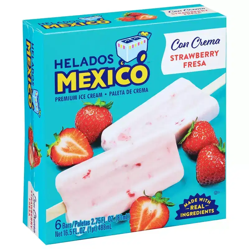 Helados Mexico Strawberry Cream Paletas - Frozen - 16.5 fl oz/6ct