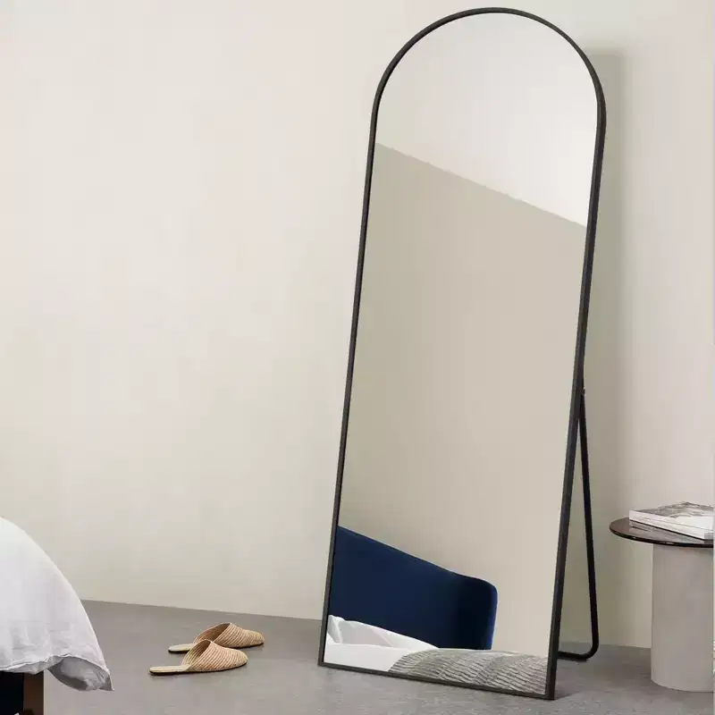 Arch Full Length Mirror - Metal Frame, Freestanding or Wall-Mount, 71H x 24W