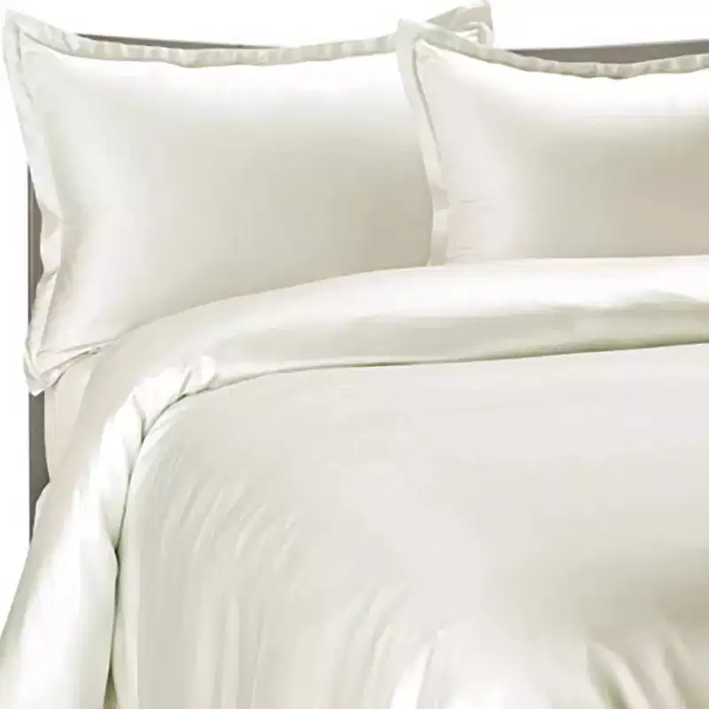 Brielle Home 100% Premium 300 TC Modal Bedding Collection Sateen Duvet Cover 68 x 86 and One 20 x 26 Sham Twin Cream