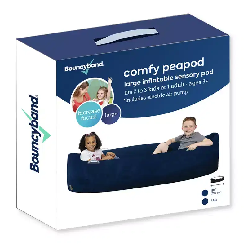 Comfy Peapod 80" Inflatable Sensory Pod (Blue) - Calming Sensory Toys for Kids & Toddlers