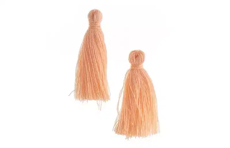 John Bead 1in Light Peach Cotton Tassels Ornament for DIY Crafts Party Decorations, 20pcs