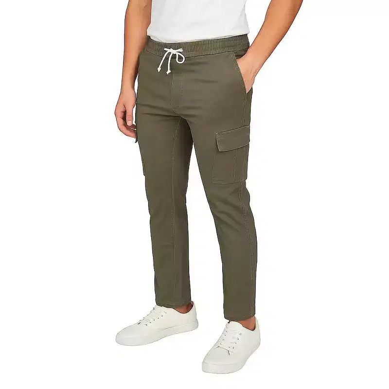 Burnside Men's Stonewash Stretch Cargo Pants | Army Green