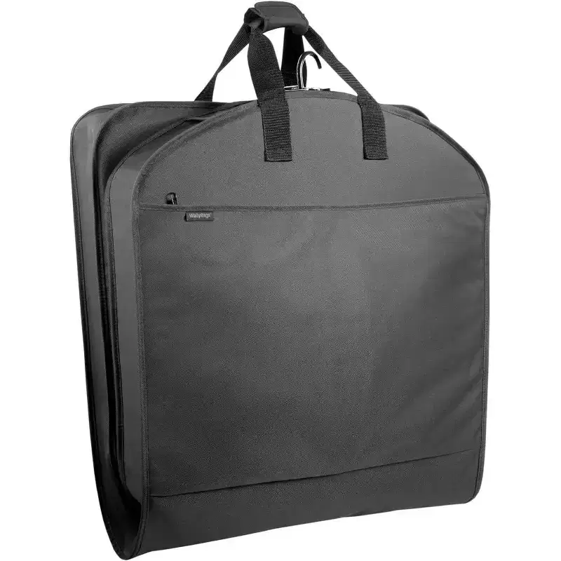 Deluxe Travel Garment Bag with two pockets (Black)