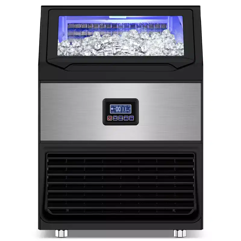 Denjol 22.8 in. 300 LBS./24 H Half Size Cubes Built in/Freestanding Ice Maker With Self-Cleaning