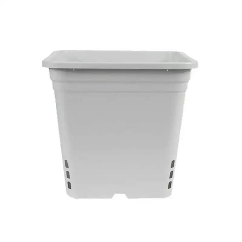 SunPack Food Grade & BPA Free, UV Resistant, Square Pot, White 10 H