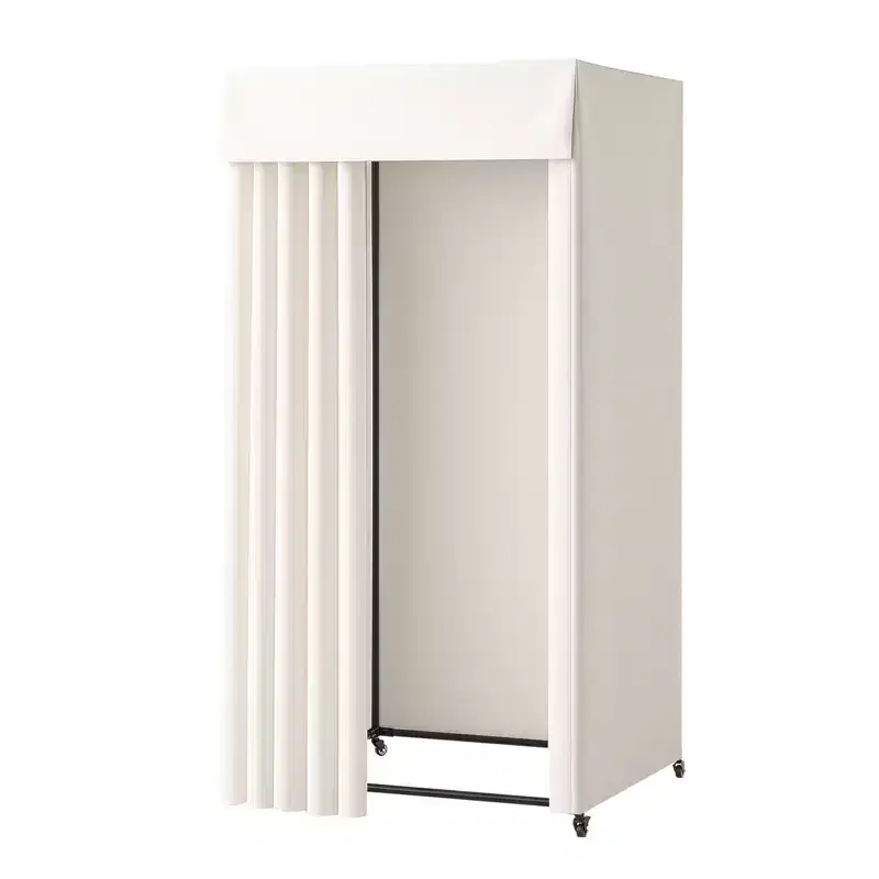 VEVOR Fitting Room, Dressing Room with Thick Polyester Curtains, Privacy Space with Shading Curtain and a Hook, 39 x 39 x 78 in, Gray