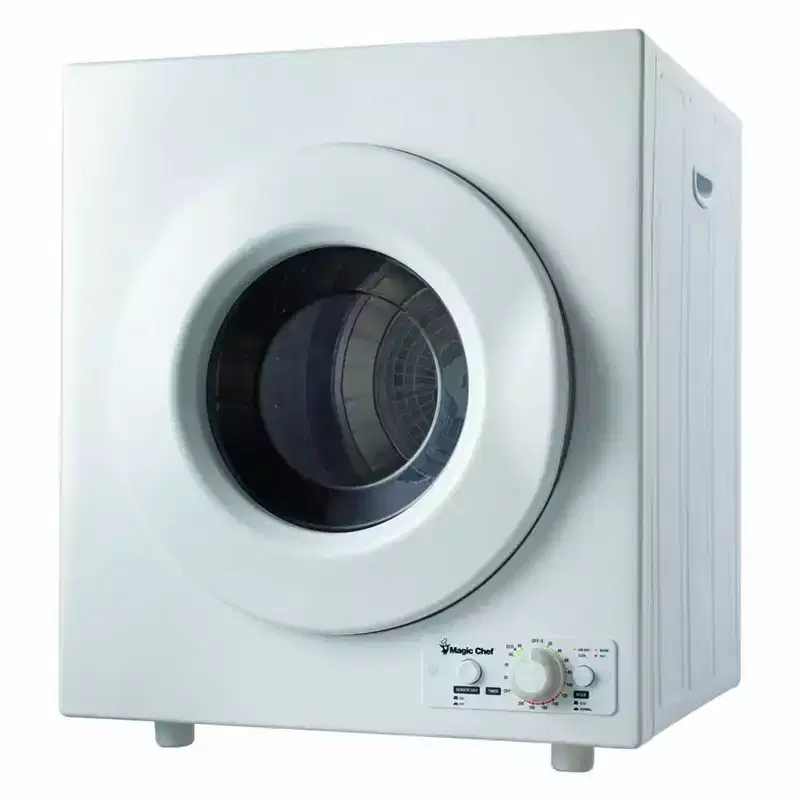 Magic Chef 3.5 Cubic Feet Compact Electric Clothes Dryer with Sensor or Timed Dry, Easy-Set Dial, Three Temperature Settings, Lint Filter, White