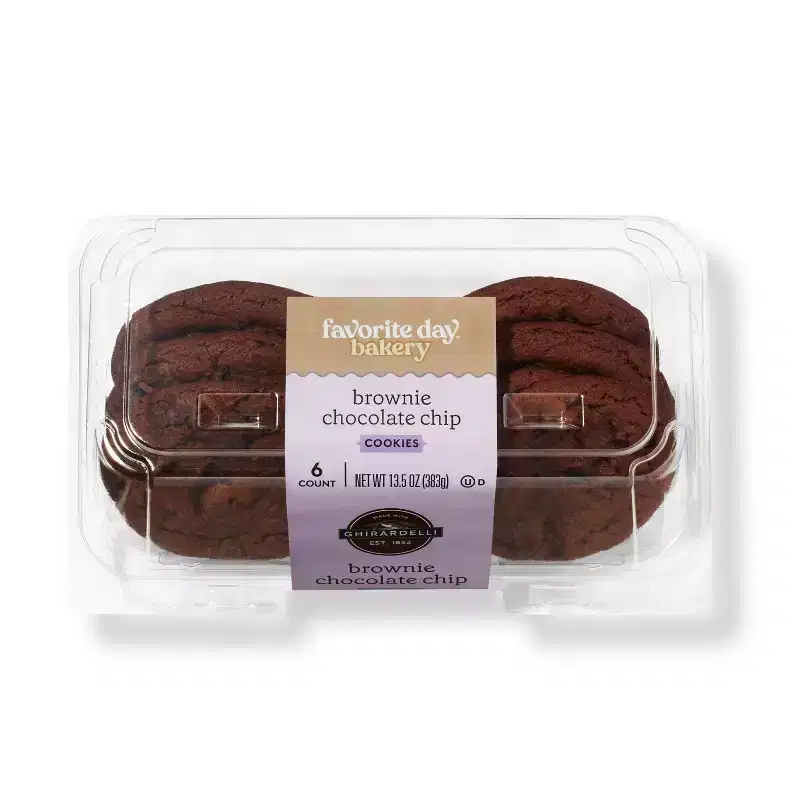 Brownie Chocolate Chip Cookies with Ghirardelli - 6ct/13.5oz - Favorite Day™