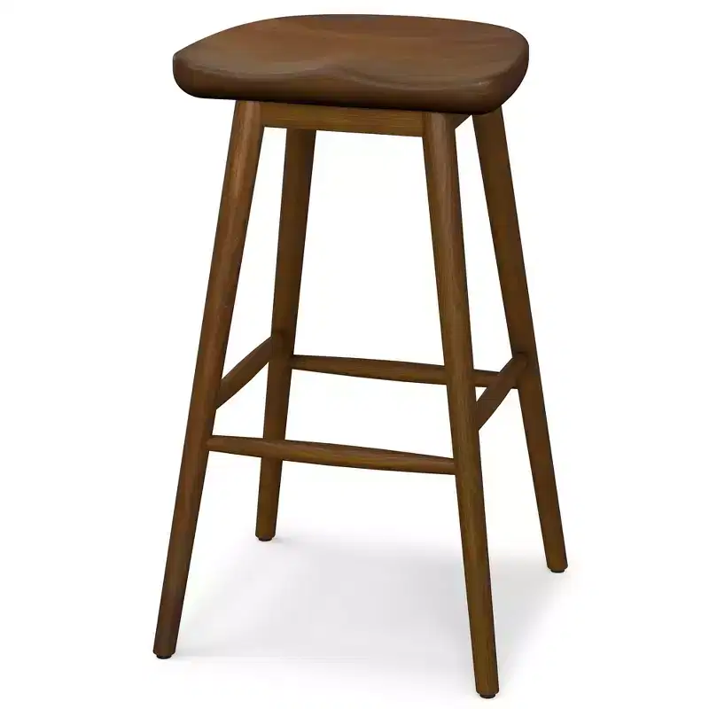 Euston Modern Rustic 30 inch Bar Stool in Dark Walnut , Fully Assembled