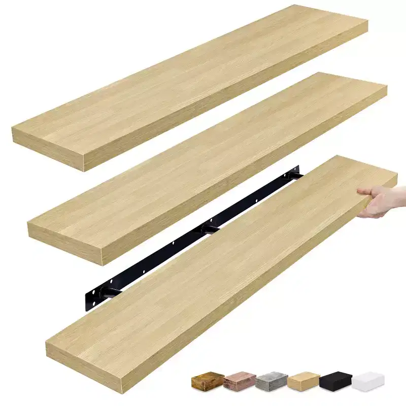 Sorbus 3 Pack 55 Inch Wall Mounted Floating Shelves - for Bathroom, Wall Decor for Bedroom, Kitchen, Living Room, Book Storage
