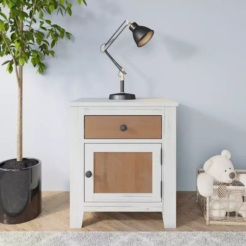 Child Craft Ocean Grove 1 Drawer Nightstand for Nursery or Bedroom, Large Storage Drawer, Made of Sturdy Pinewood, Non-Toxic, Baby Safe Finish