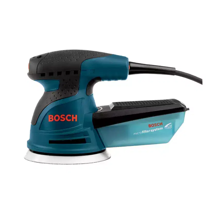 Bosch ROS20VSC-RT 5 in. VS Palm Random Orbit Sander Kit with Canvas Carrying Bag Manufacturer Refurbished