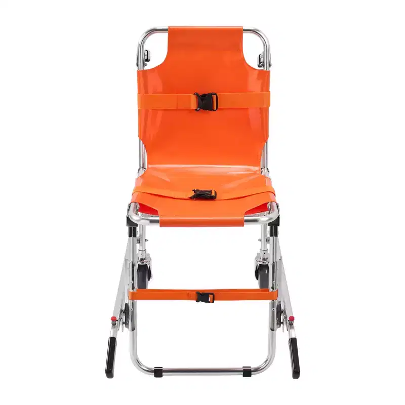 VEVOR EMS Stair Chair, 350 lbs Load Capacity, Foldable Aluminum Emergency Stair Climbing Wheelchair with 2 Wheels, Portable Stair Lift Chair