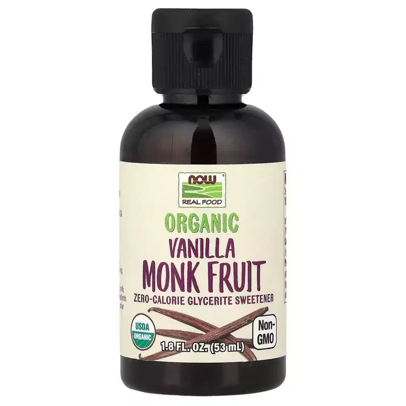 NOW Foods Real Food, Organic Monk Fruit, Vanilla, 1.8 fl oz (53 ml)