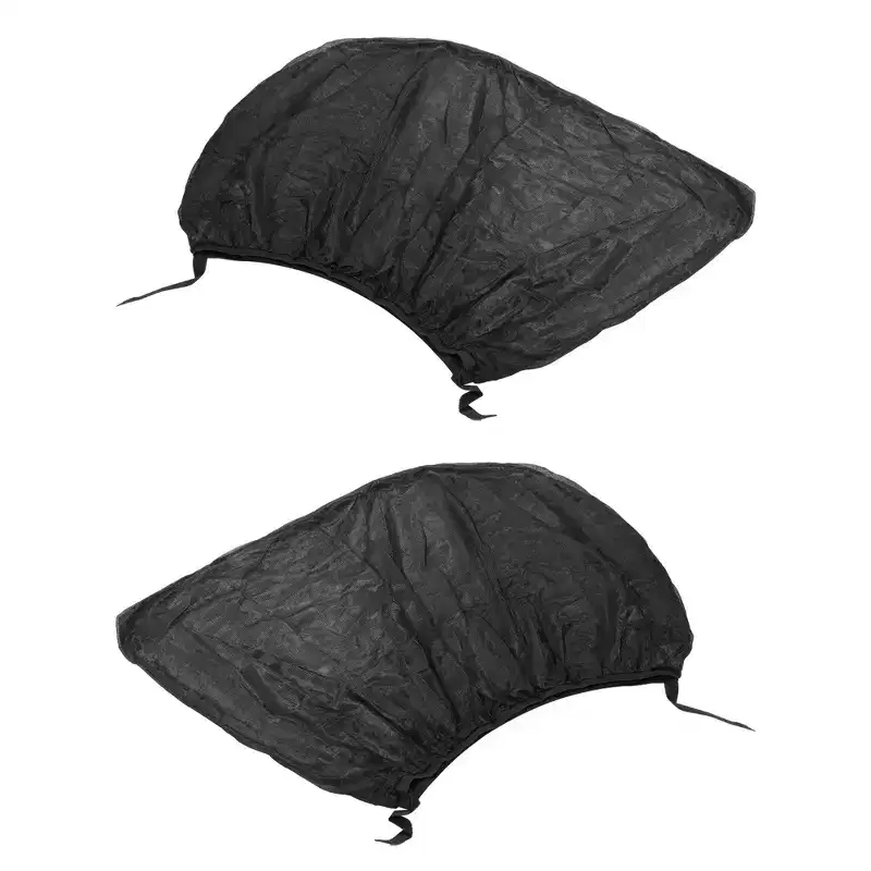 Unique Bargains Sun Shade Car Side Window Rear Breathable Mesh Anti-UV Protect Sunshade Cover Cars Curtain Net Universal 47.24x19.69 Black 1 Pair