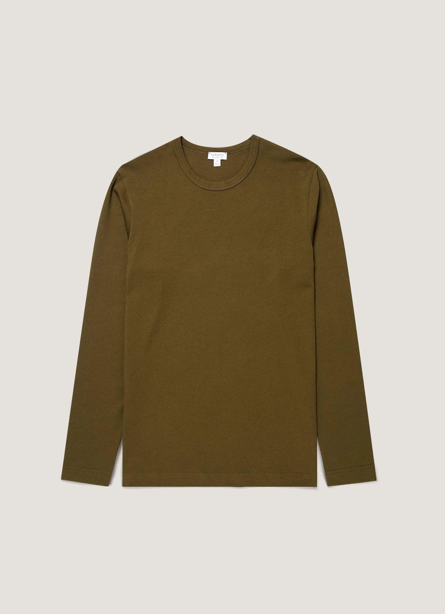 Men's Long Sleeve Heavyweight Classic T-shirt in Loden Green
