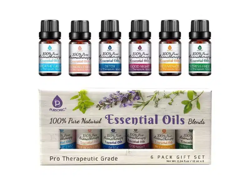Pursonic 6 Pack of 100% Pure Essential Aromatherapy Oils Blends