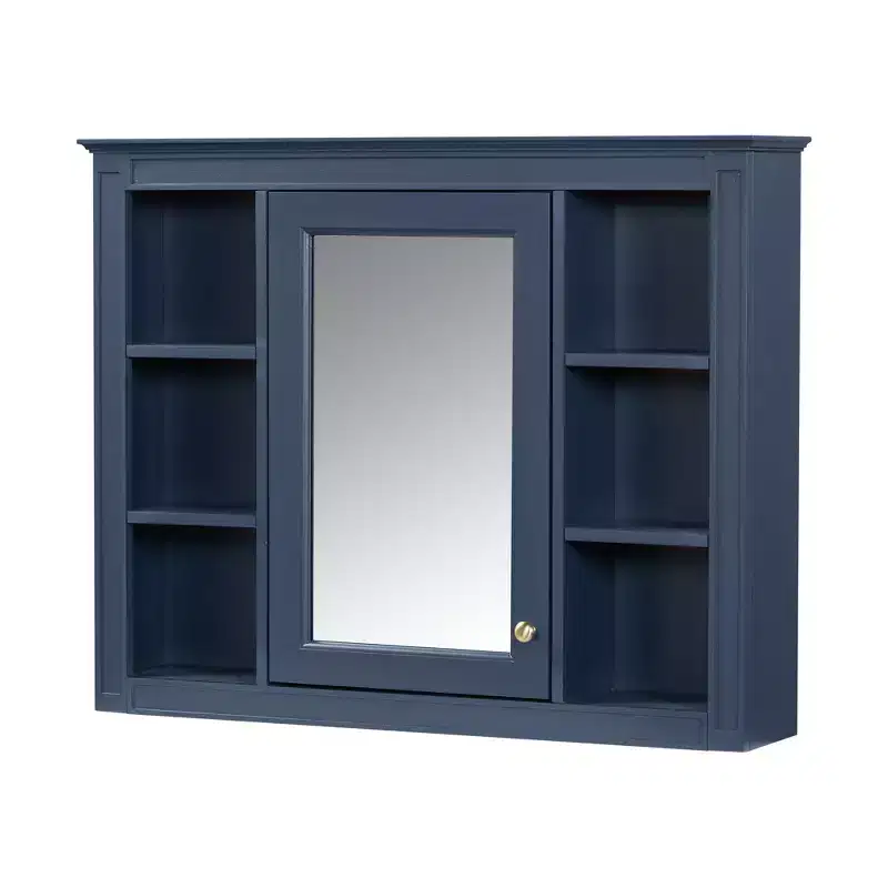 CASAINC 35 x 27.5 Bathroom Mirror Cabinet with 6 Open Shelves, Wall Mounted Medicine Cabinet (No Vanity)