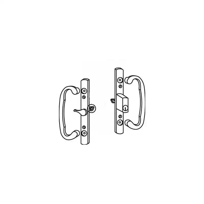 Brixwell 13-291k Patio Door Handle Keyed Center Latch White Keyed