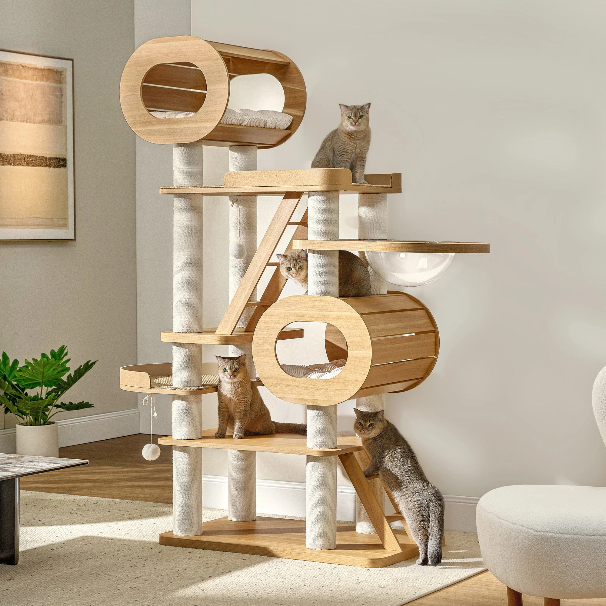 76'' Extra Large Multi-Cat Tree Tower