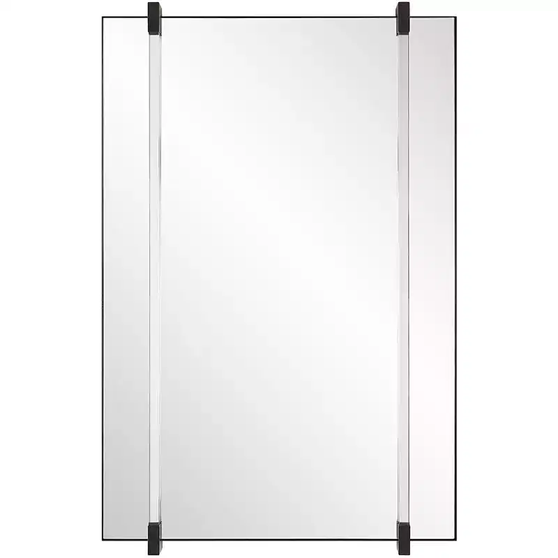 Uttermost Ladonna Matte Black 24 x 37 Rectangular Wall Mirror