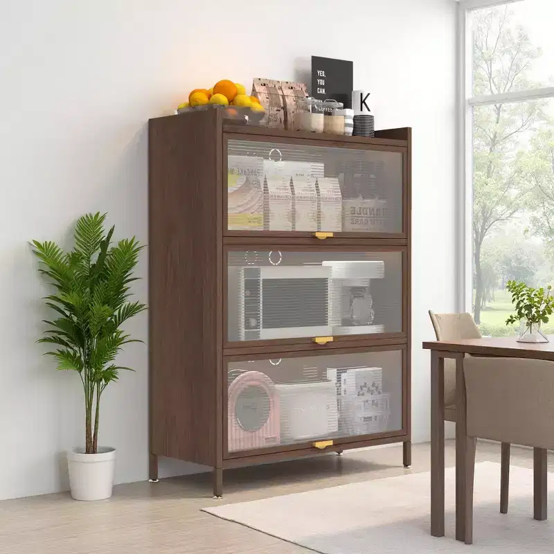 Metal Flip-Door Cabinet, Ample Storage, for Bedroom, Office, Living Room, Hallway, Entryway