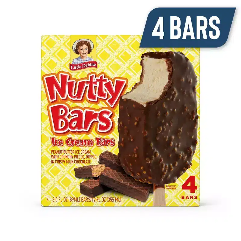 Little Debbie Nutty Frozen Ice Cream Bars - 12oz/4ct