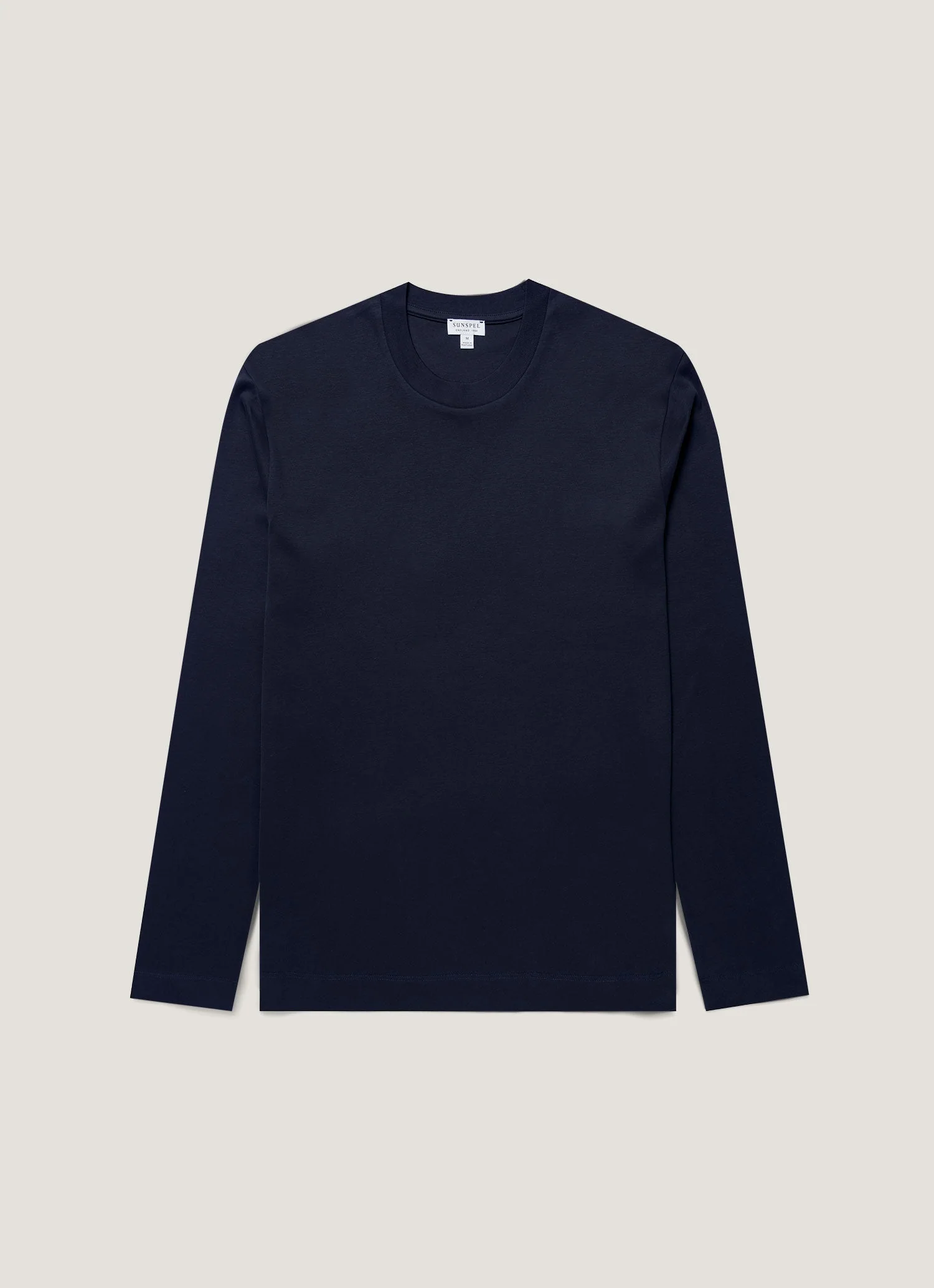 Men's Long Sleeve Heavyweight T-shirt in Midnight Navy