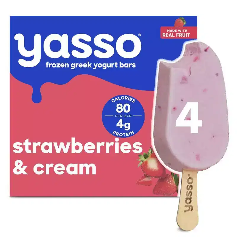 Yasso Frozen Greek Yogurt Strawberry and Cream Bars - 4pk/14 fl oz