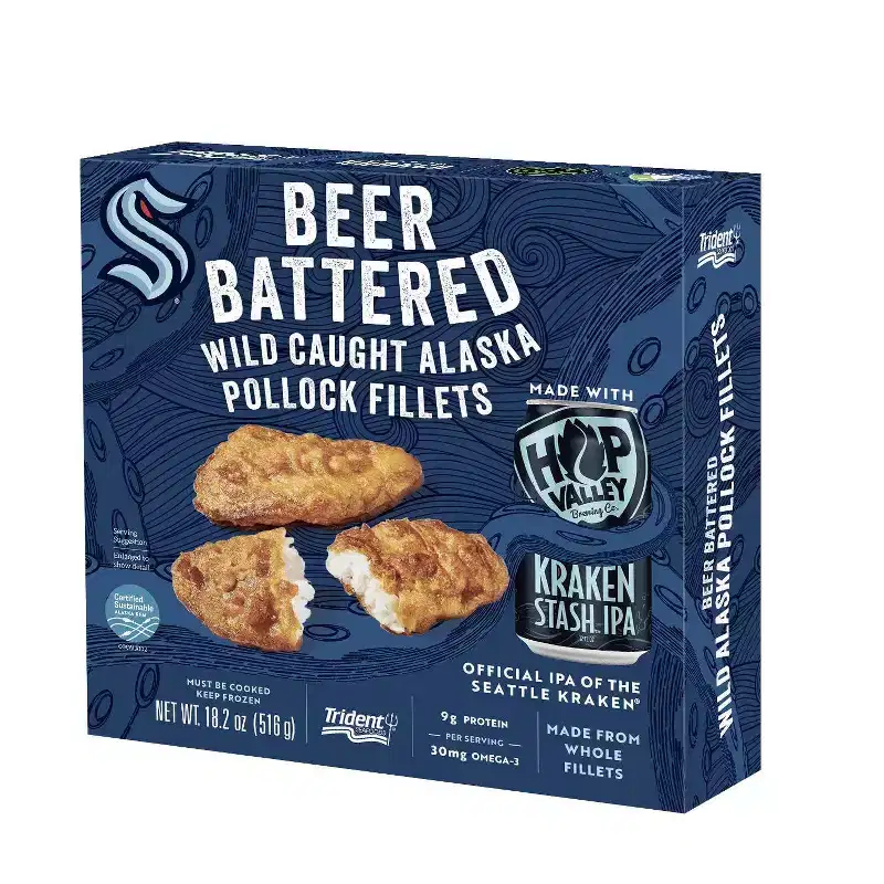 Kraken Beer Battered Wild Alaska Pollock Fillets - Frozen - 18.2oz