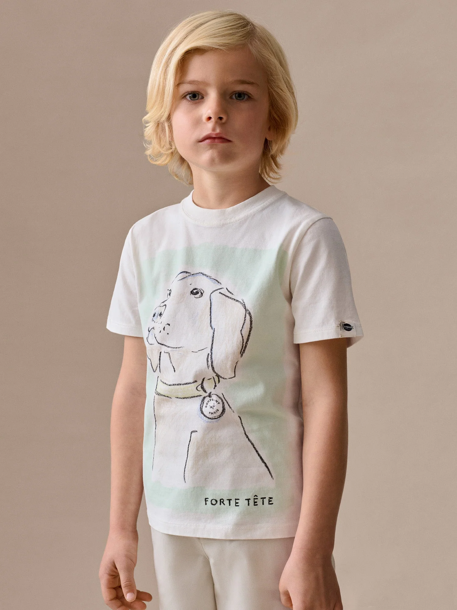 forte-t&ecirc;te printed t-shirt in organic cotton