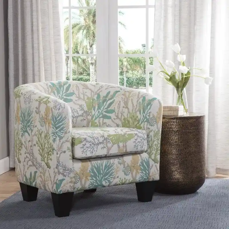 Upholstered Accent Barrel Chair