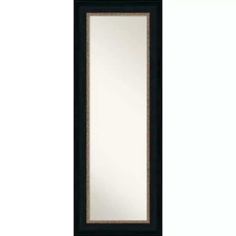 21" x 55" Non-Beveled Full Length on The Door Mirror - : Polystyrene Frame, Includes Mounting Hardware