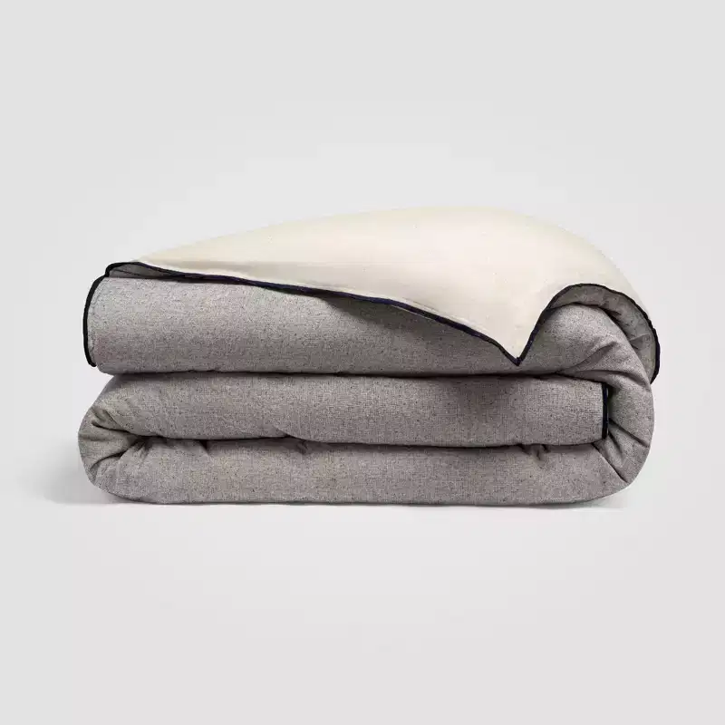 Coastal Escape Textured Cotton Duvet Cover, Coastal Inspired Layered Bedding