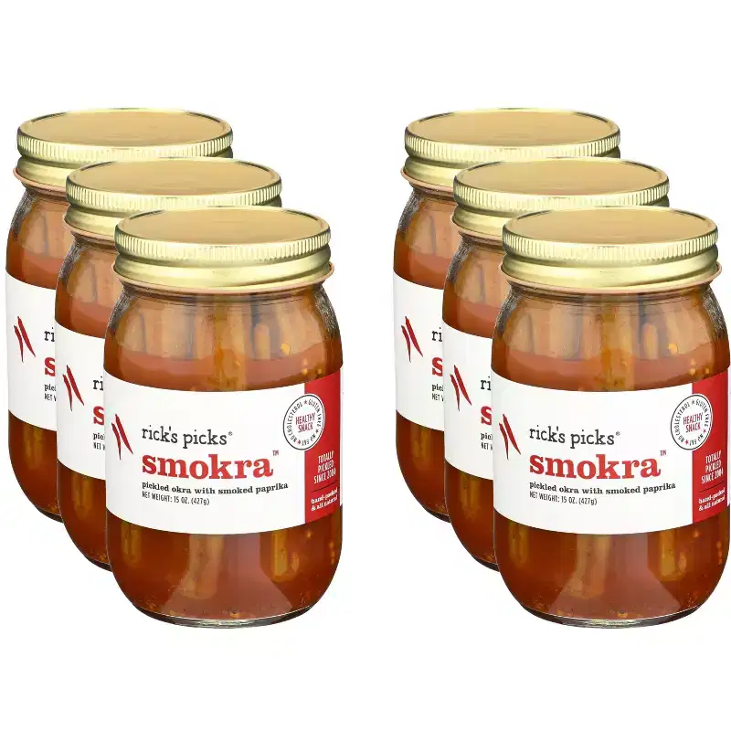 Rick's Picks Smokra Pickled - Case of 6 - 15 oz